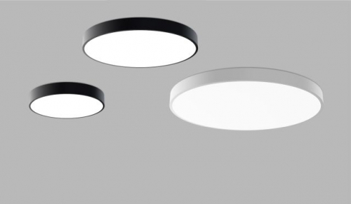 Titelbild LED2 Mono Slim Weiß, Schwarz, in 3 Größen 40cm, 60cm, 80cm